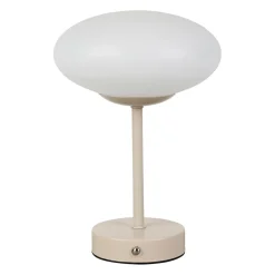 Lampe LED tactile rechargeable en fer beige h26cm - Lumi