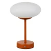 Lampe LED tactile rechargeable en fer terracotta h26cm - Lumi