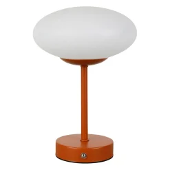 Lampe LED tactile rechargeable en fer terracotta h26cm - Lumi
