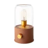 Lampe tempête LED rechargeable terracotta h20cm