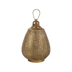 Lanterne en fer et verre doré h43cm - Orient