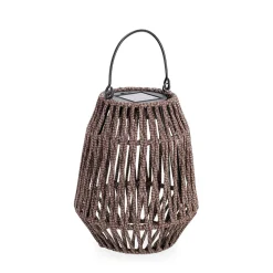 Lanterne solaire en acier marron h20cm - Taiki