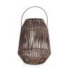 Lanterne solaire en acier marron h33cm - Taiki