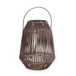 Lanterne solaire en acier marron h33cm - Taiki