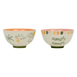 Lot de 2 bols en grès multicolore 30cl - Dolce Vita