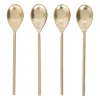 Lot de 4 cuillères à café en inox doré - Gourmet