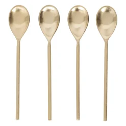Lot de 4 cuillères à café en inox doré - Gourmet