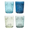 Lot de 4 gobelets en verre bleu 35cl - Starla
