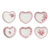 Lot de 6 mini-coupelles en faïence bordeaux - faustine