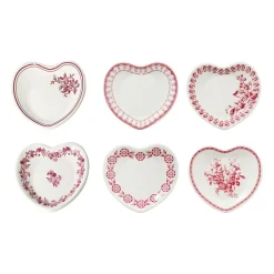 Lot de 6 mini-coupelles en faïence bordeaux - faustine