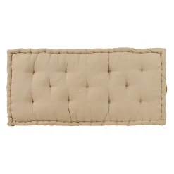 Matelas capitonné chambray beige en coton