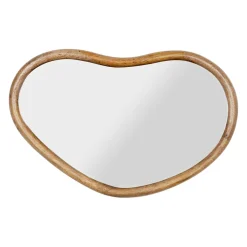 Miroir asymétrique en bois naturel de manguier 57x40cm - Hervea