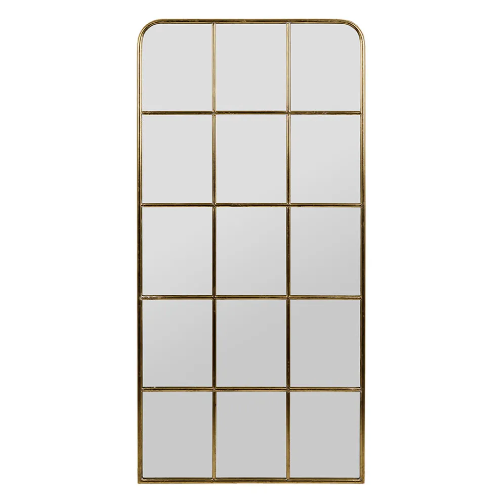 Miroir atelier en fer doré h127cm - Parc