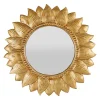 Miroir en fer doré d40cm - aureol