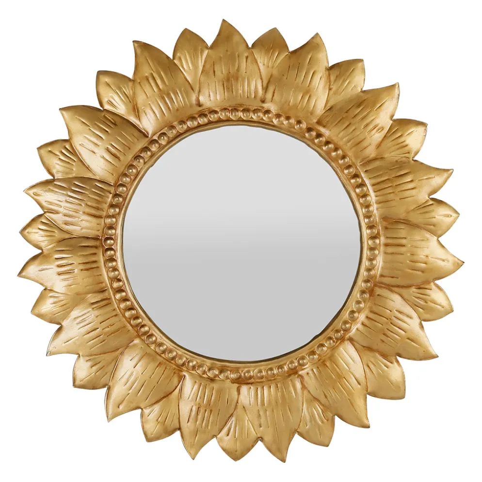Miroir en fer doré d40cm - aureol