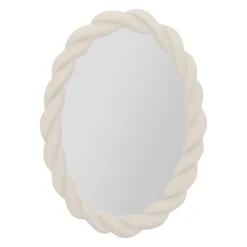 Miroir en mdf et miroir ecru 25x34.5cm - Organic
