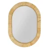 Miroir en rotin et mdf naturel 40x55cm - Tulum