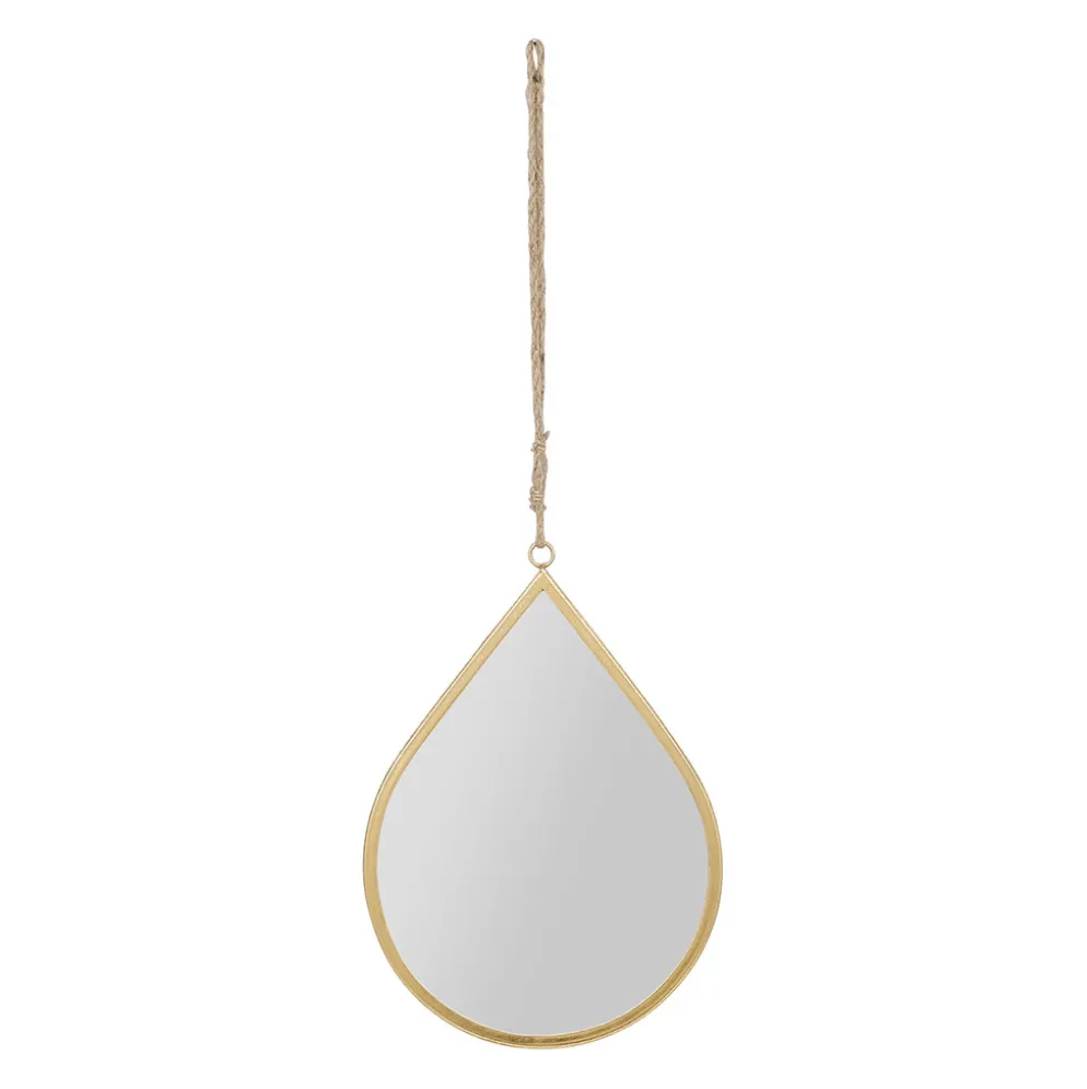Miroir goute en fer doré 26.5x37cm - Ornalise