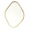 Miroir losange contour dore 34x25cm