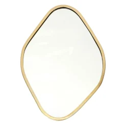 Miroir losange contour dore 34x25cm