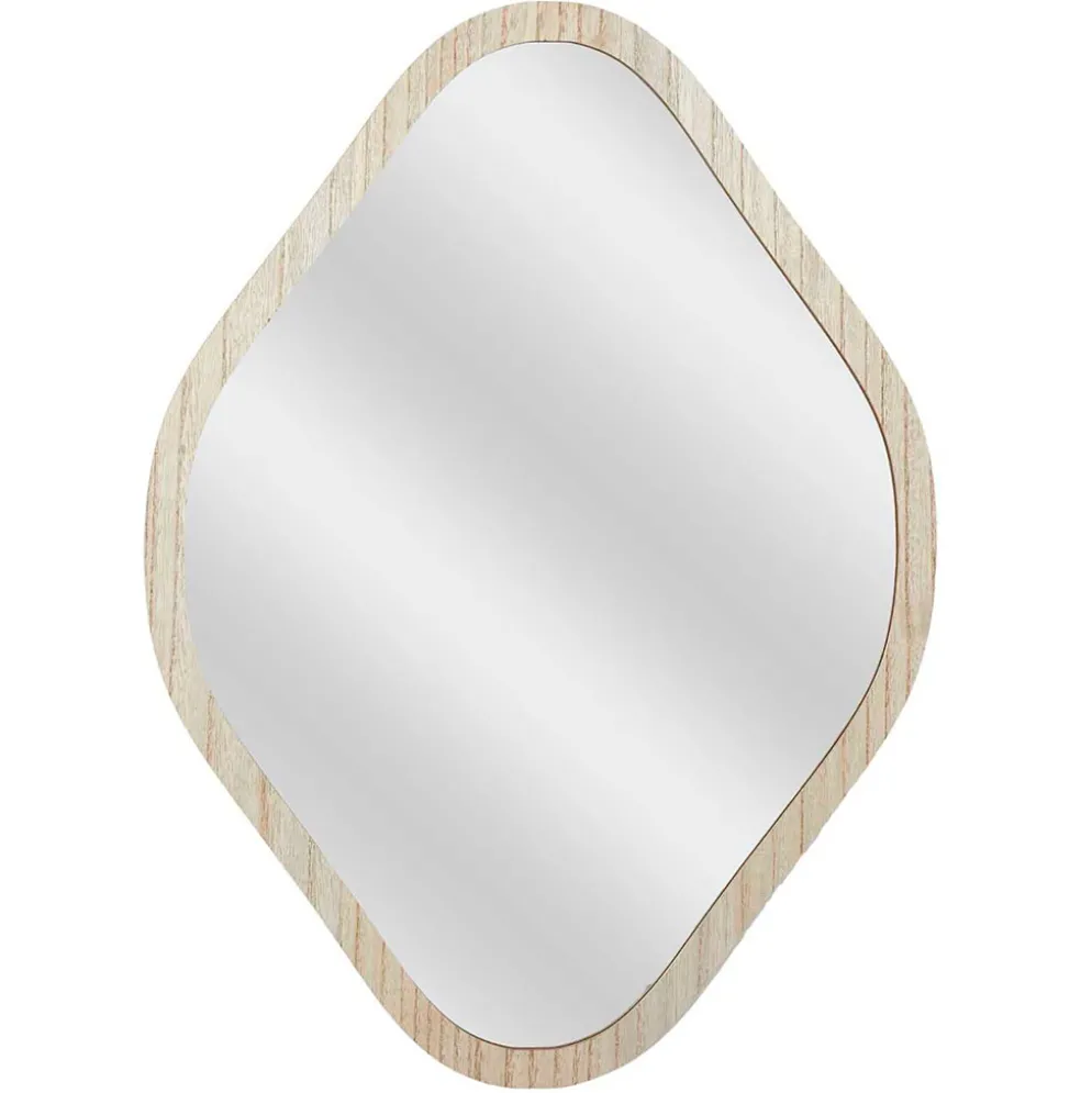 Miroir losange en bois clair 44x60cm - Elio