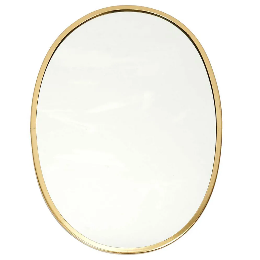Miroir ovale contour dore 34x25cm