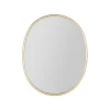 Miroir ovale en fer doré 40x35cm - Ilena