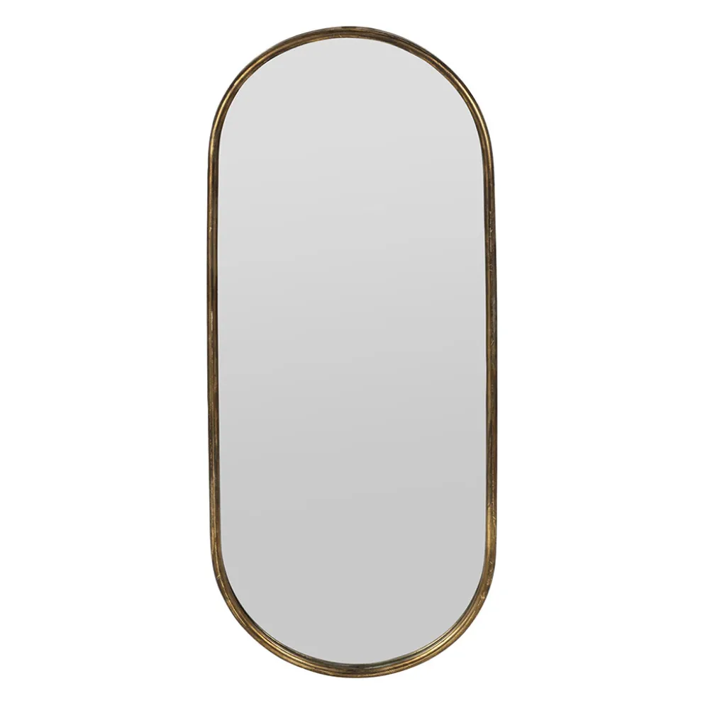 Miroir ovale en fer 35.5x89.5cm - Aziru
