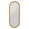 Miroir ovale en rotin et sapin naturel h100cm - Tamba