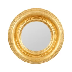 Miroir rond doré D26cm - Drachma