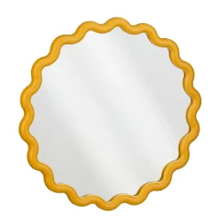Miroir rond jaune d50cm - Jude