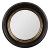 Miroir rond oeil de sorciere noir et doré d33cm - Aureol