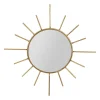 Miroir soleil en laiton doré 20x20cm - Jolinio