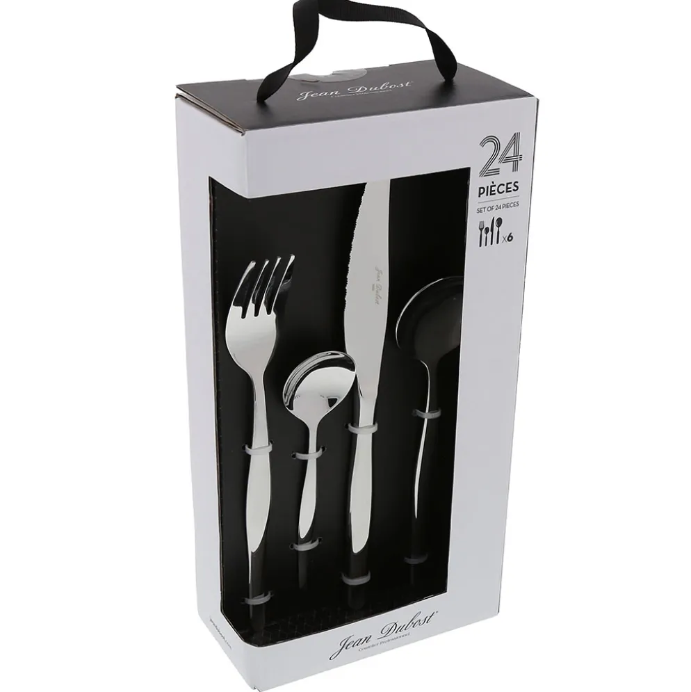 Ménagère 24 pieces en acier inoxydable argent - violon