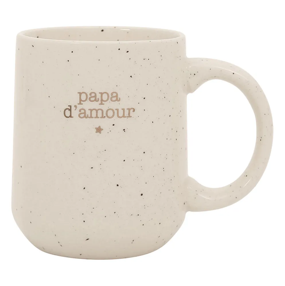 Mug papa en grès blanc 35cl - Beezz