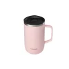 Mug tisanière isotherme en inox rose pastel avec filtre 470ml