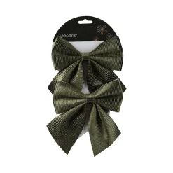 Noeud vert en polyester 17x15cm