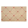 Paillasson en coco naturel et rouge 73x43cm - P'tit Cœur