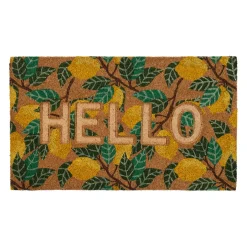 Paillasson "hello" en fibre de coco 73x43cm - Medi