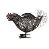 Panier coq en fer noir - Campagne
