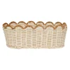 Panière en rotin blanc cassé 29x14cm - Fantine