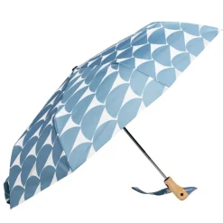 Parapluie compact manche tête de canard denim moon
