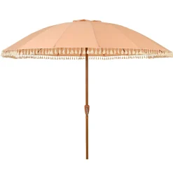 Parasol en tissu rose d250xh235cm