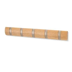 Patère 5/c rabattable noir nat