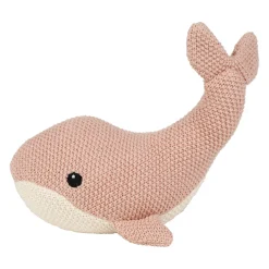 Peluche baleine en coton rose 20cm - Clodi