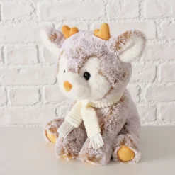 Peluche cerf en tissu beige h24cm - Sadie