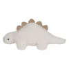 Peluche dinosaure en tissu blanc et beige 26cm - Songes