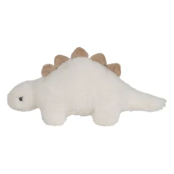 Peluche dinosaure en tissu blanc et beige 26cm - Songes