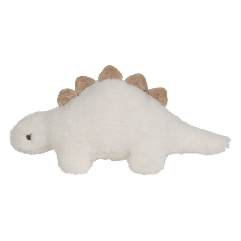 Peluche dinosaure en tissu blanc et beige 26cm - Songes