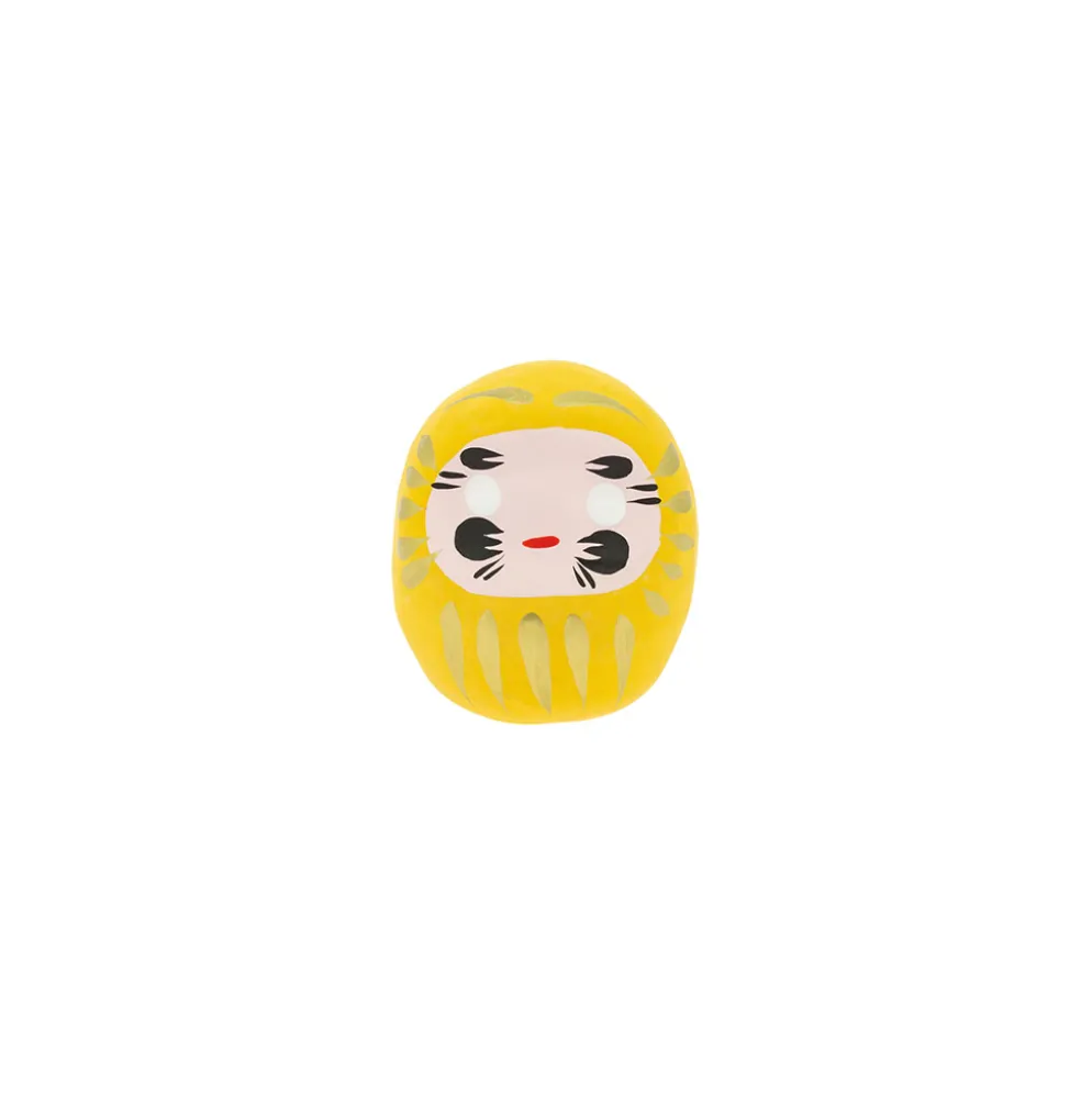 Petit daruma jaune prospérité